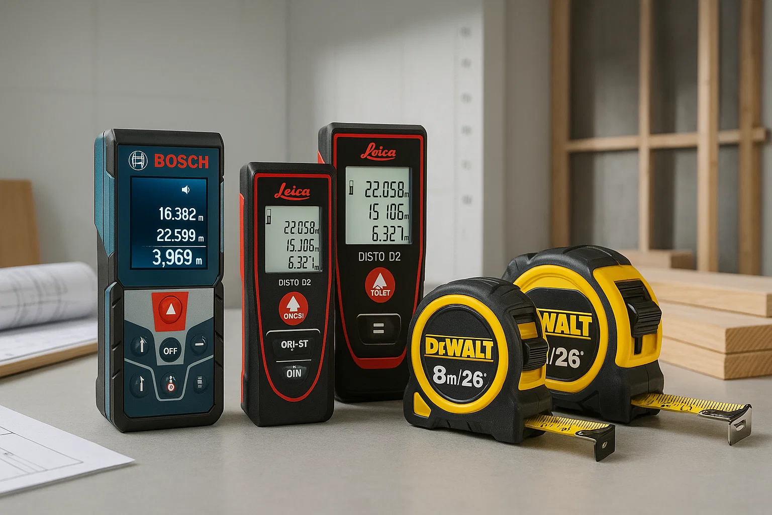 متر دستی و لیزری