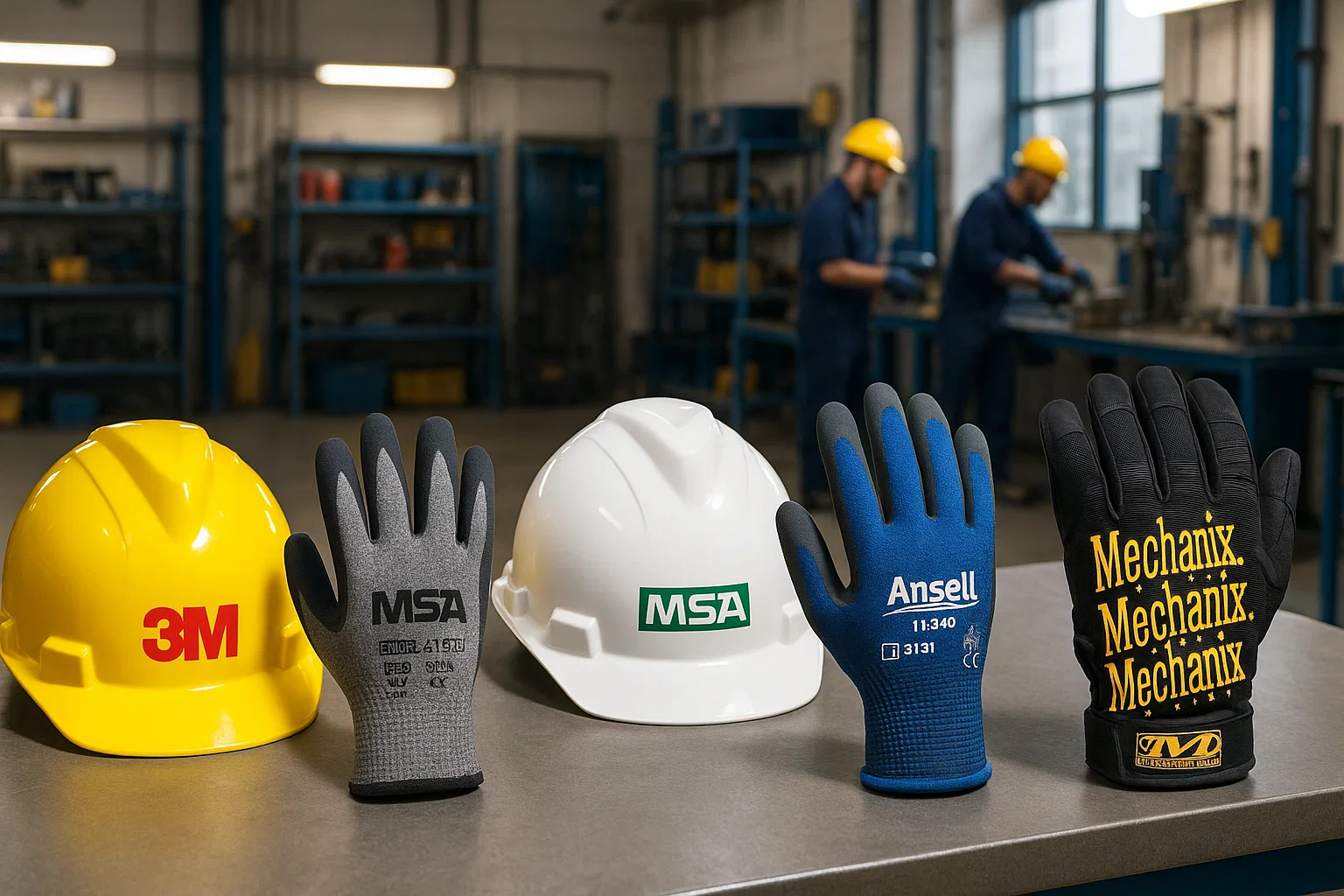 دستکش و کلاه ایمنی